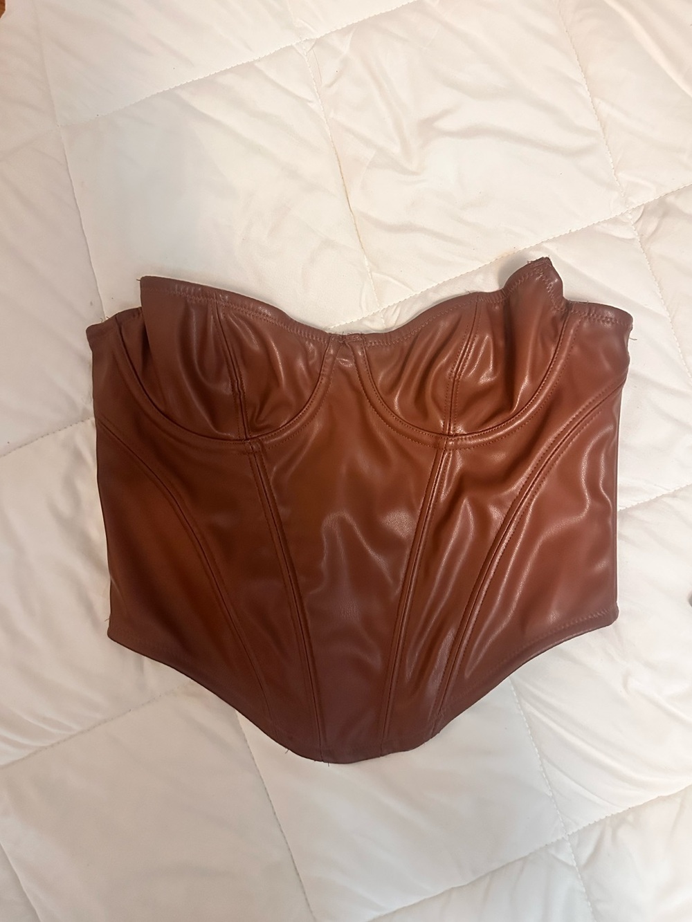 Urban Outfitters Brown Strapless Corset Top